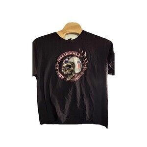 Harley-Davidson Shirt Mens 3XL Black Skull Double Sided Motorcycle Graphic